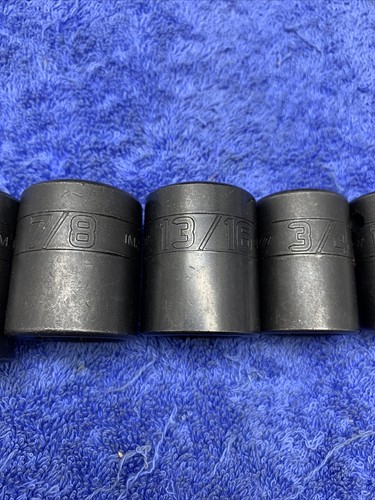 Snap-on Tools USA NEW 11pc 1/2" Drive SAE Impact 6pt Shallow Socket Set 311IMYA - Picture 4 of 18