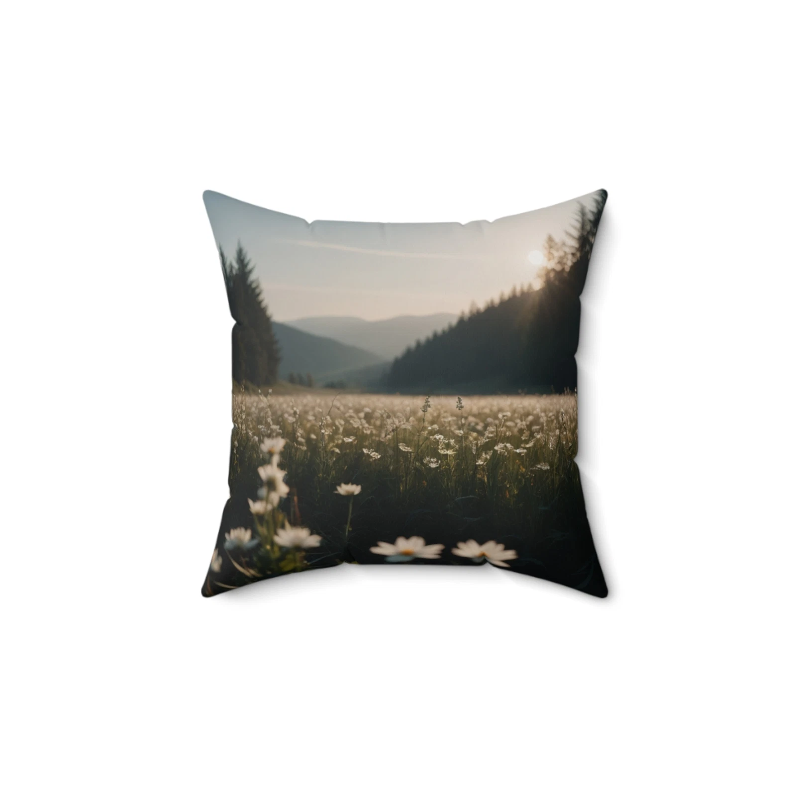 Field of Flowers Pillow, Floral Throw Pillow, Botanical Home Decor, Nature Lover