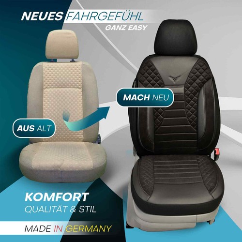 Fundas de asiento de coche Prime adecuadas para Audi A3 8V desde 2012-2020 en negro JOLT803 - Imagen 6 de 10