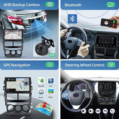 Apple Carplay Car Radio for Toyota Yaris Vios 2018-2020 Android Auto GPS 2G+32G - Picture 13 of 20