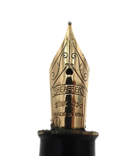 Sheaffer Connaisseur Burgundy Fountain Pen 18K Gold 750 Nib White Dot Org Box - Picture 4 of 11