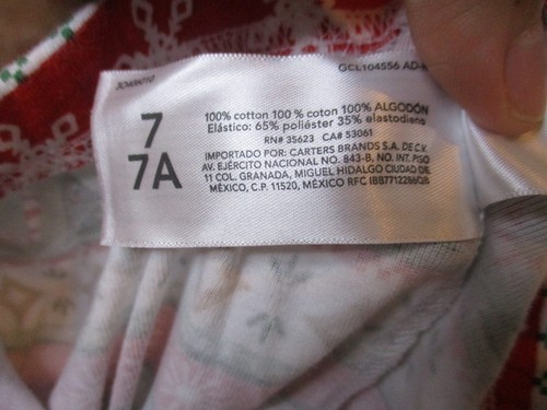 Carter's Girls Christmas Pajama Pants Size 7/7A - Picture 5 of 5