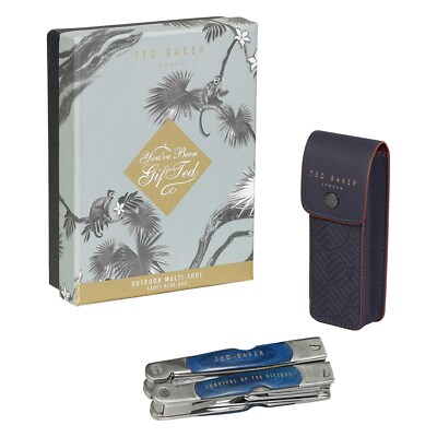 TED BAKER Blue Cadet 10-in-1 Multi-Tool Kit w Cadet Blue Geo Faux