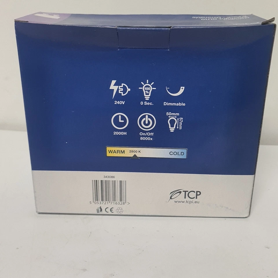 6x GU10 Dimmable Spotlight - Homebase 40w=50w 300Lm 1000h Life - Warm White - Image 2 of 4