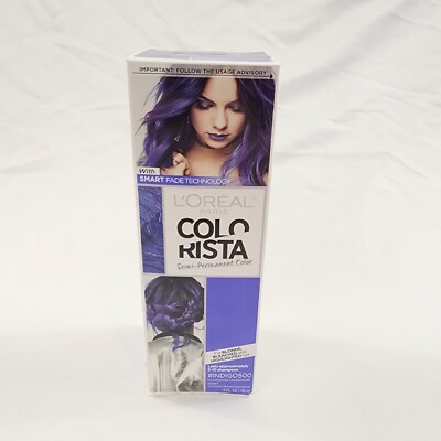 L'Oreal Colorista Semi Permanent Temporary Hair Color Indigo500 Dye Purple 