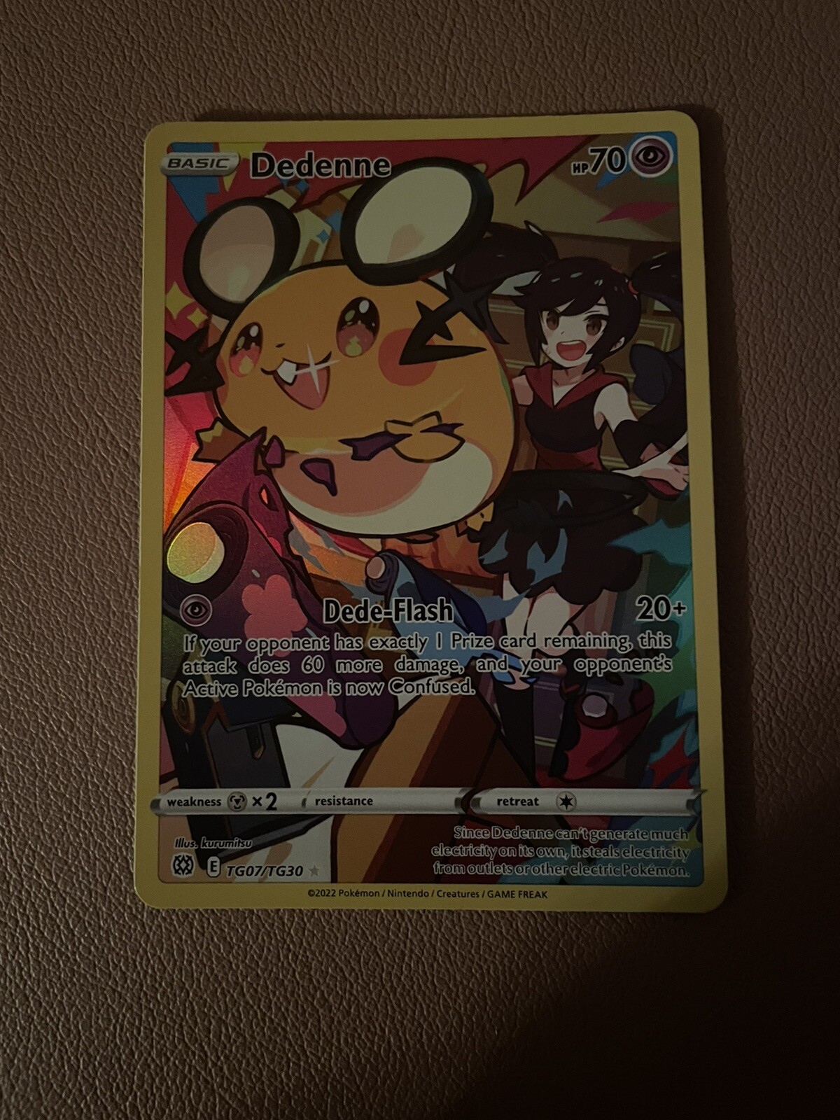 Dedenne TG07/TG30 Full Art Ultra Rare Brilliant Stars Trainer Gallery Pokemon NM
