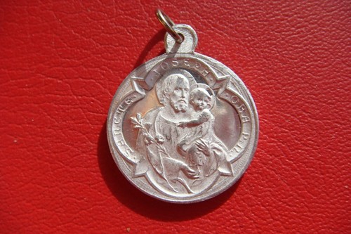 San Judas Tadeo Apóstol / San José Antigua Medalla Religiosa Rara - Imagen 12 de 20