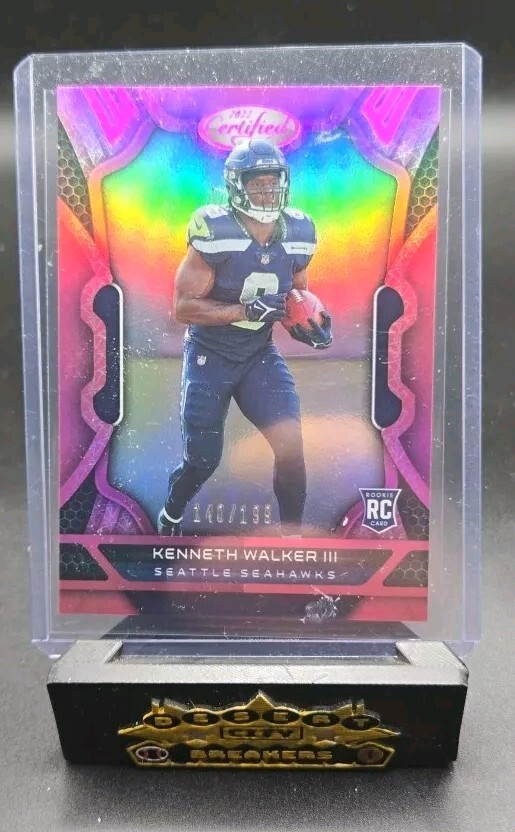 Kenneth Walker III 2022 Panini Certified Pink Mirror SP /199 RC #108 Seahawks