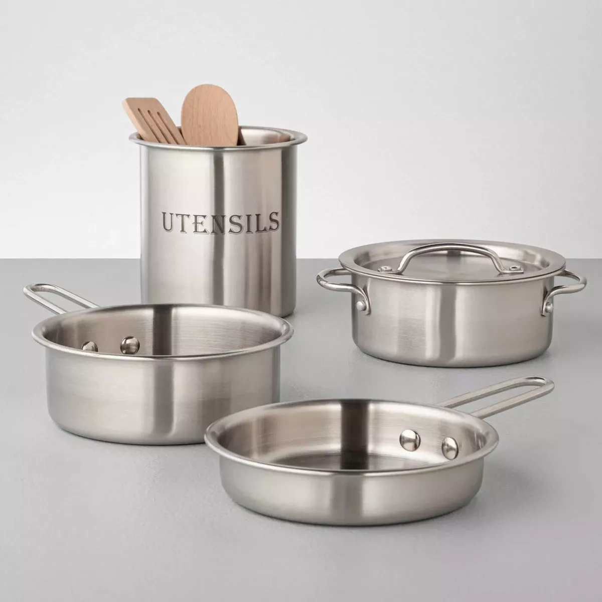 Hearth Hand Magnolia Kids Play Stainless Steel Cookware Set Chip
