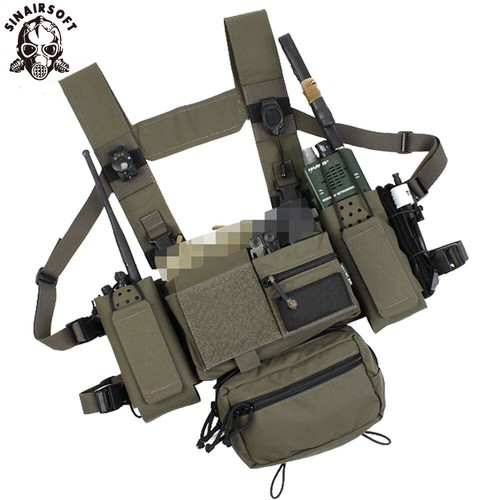Tactical Chest Rig Vest Chassis Expander Radio Pouch Mag Holder For MK3 MK4 Gear - Picture 8 of 14