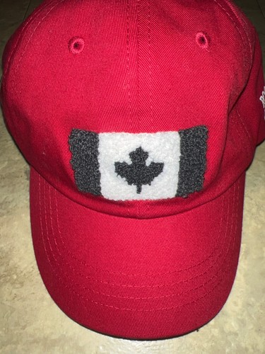 Roots Canada Hat Cap Youth L/XL Red Strapback Kids Maple Leaf Adjustable - Picture 2 of 8