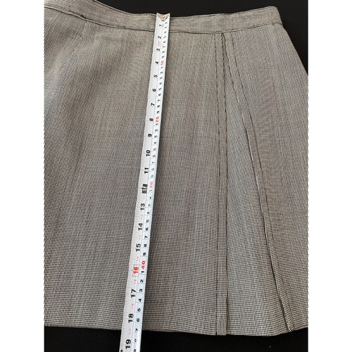 ~ Giorgio Sant'Angelo 12 Hahnentritt Wolle Minirock gefüttert Plissee ALine Vintage - Bild 7 von 13