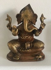 Buddha Ganesha Bronze/Messing Figur hochwertig
