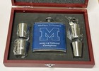 Michigan Wolverines 2023-24 National Champions 6 oz flask w opt presentation box