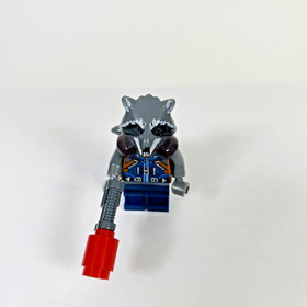 LEGO Guardians Of The Galaxy Rocket Raccoon Minifigure w/ Gun 76102 76079 Marvel