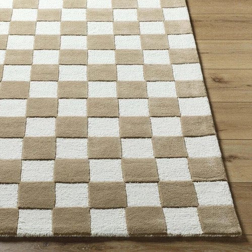 Modern Hand-Tufted Area Rug, New Check s Design Premium Quality Hand made - Picture 3 of 4