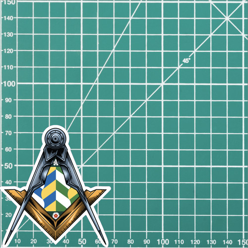 Cumbria Masonic Stickers Square & Compass Union Vinyl Decals - Foto 4 di 10