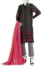 New Pakistani Shalwar Kameez Stitched J. 3 Piece  Size: S 