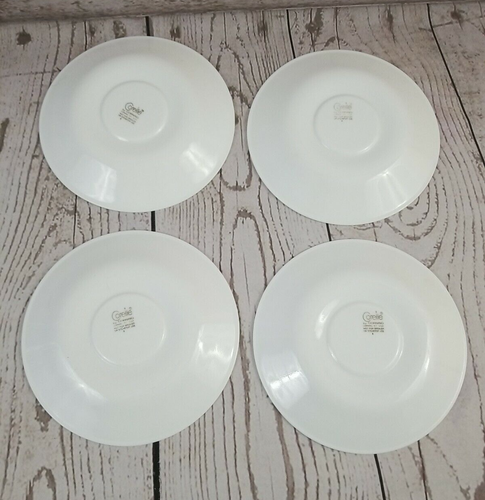 Lotto di 4 dischi Corelle by Corning solo cerchi bianchi verdi a righe lotto di 4 vintage WOW! - Foto 7 di 12