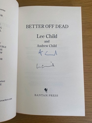 Better Off Dead (Jack Reacher 26) LEE CHILD Signed Edition w/ Sprayed Edges NEW - Picture 2 of 17
