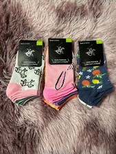 003 LOT: Beverly Hills Polo Club low cut socks size 1-7