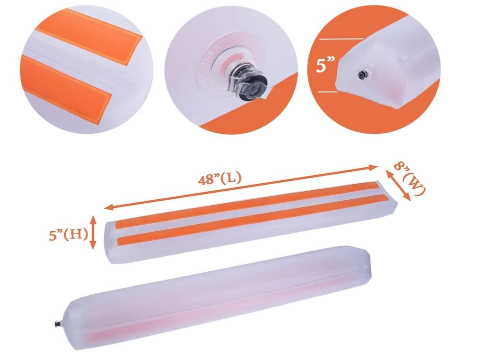 Sunnyglade [Paquete de 2 parachoques inflables de riel de cama portátil impermeables con fugas Foto 2 de 4