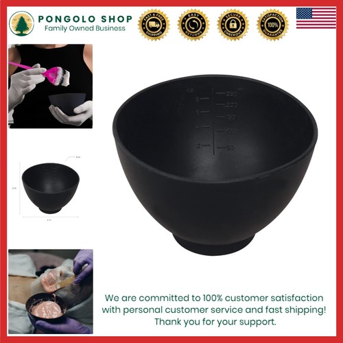 Silicone Mixing Bowl Black 8 oz Flexible Odorless for Facial Massage Body