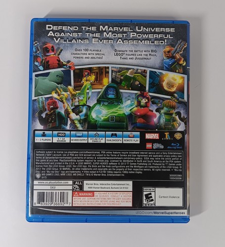 Sony Playstation PS4 LEGO Marvel Super Heroes Video Game Complete 2013 - Picture 2 of 4