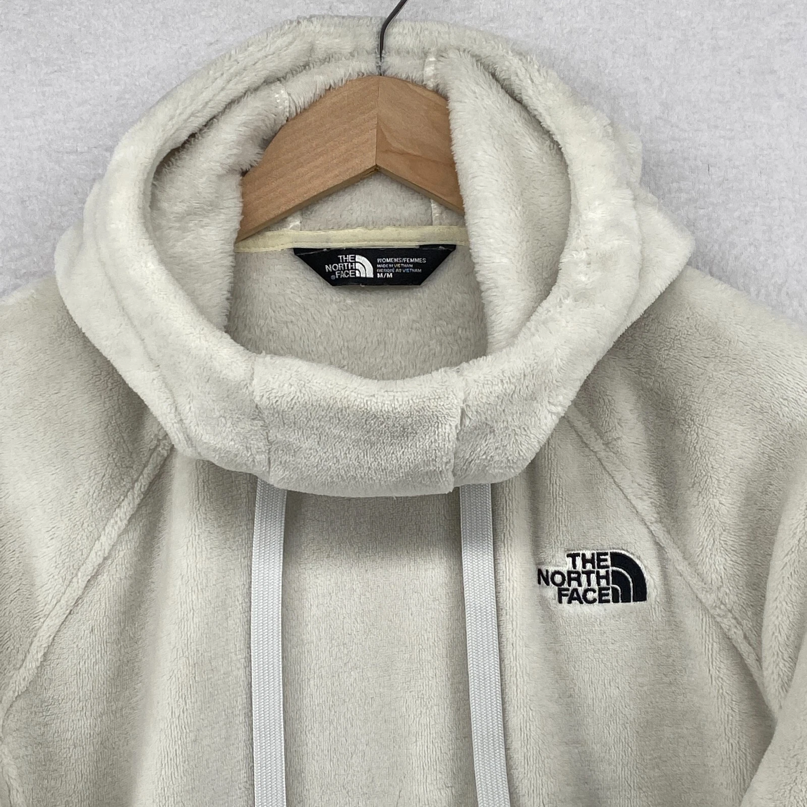 OFF WHITE THE NORTH FACE Felpa con Cappuccio Donna M Peluche Pile Pullover Felpa Off White