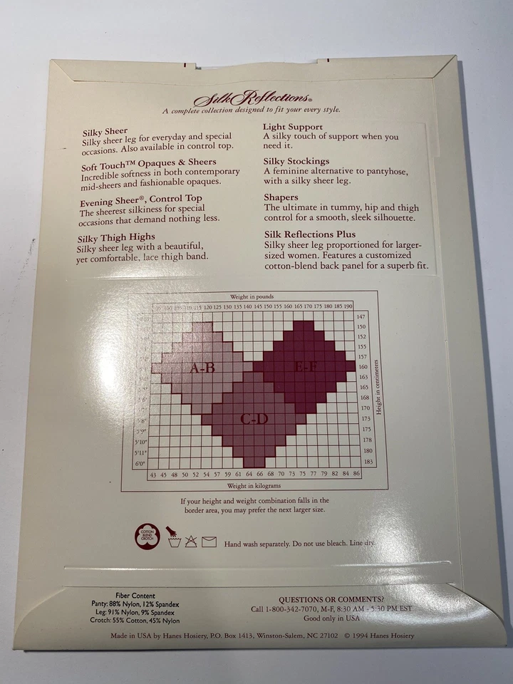 Pantimedias vintage Hanes Silky Designs Lustre a rayas perla AB NUEVAS DE STOCK Foto 4 de 4