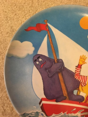 McDonald's Lot of 2 Plastic Plates Vintage 80's Ronald Grimace Fry Kids Garden - Picture 5 of 10