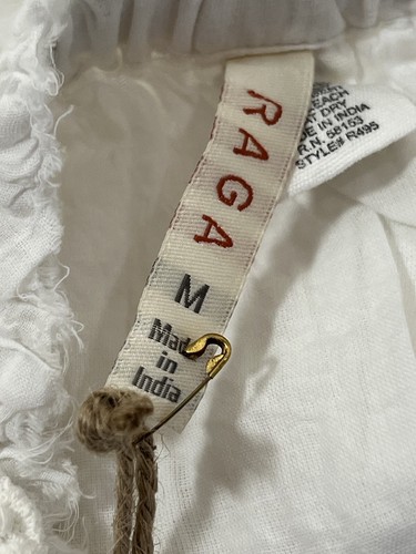 RAGA Maxi Dress White With Lace Crochet Top Medium Cotton NWT Anthropology - Picture 10 of 10