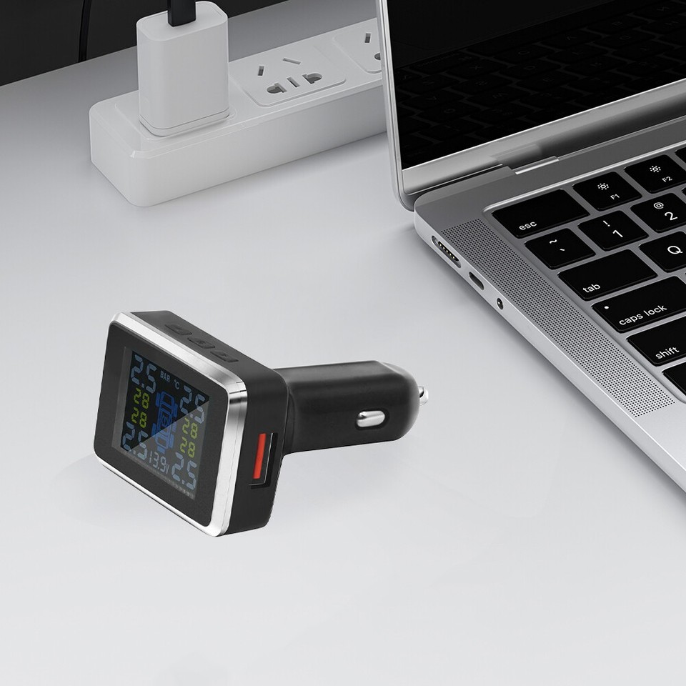 Car Tire Pressure Monitoring System LCD Digital Display Auto Tyre