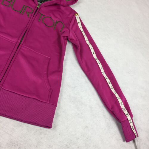 Burton Scoop Full Zip Fleece Hoodie Size Extra Small Womens Pink Full Zip XS - Picture 10 of 10