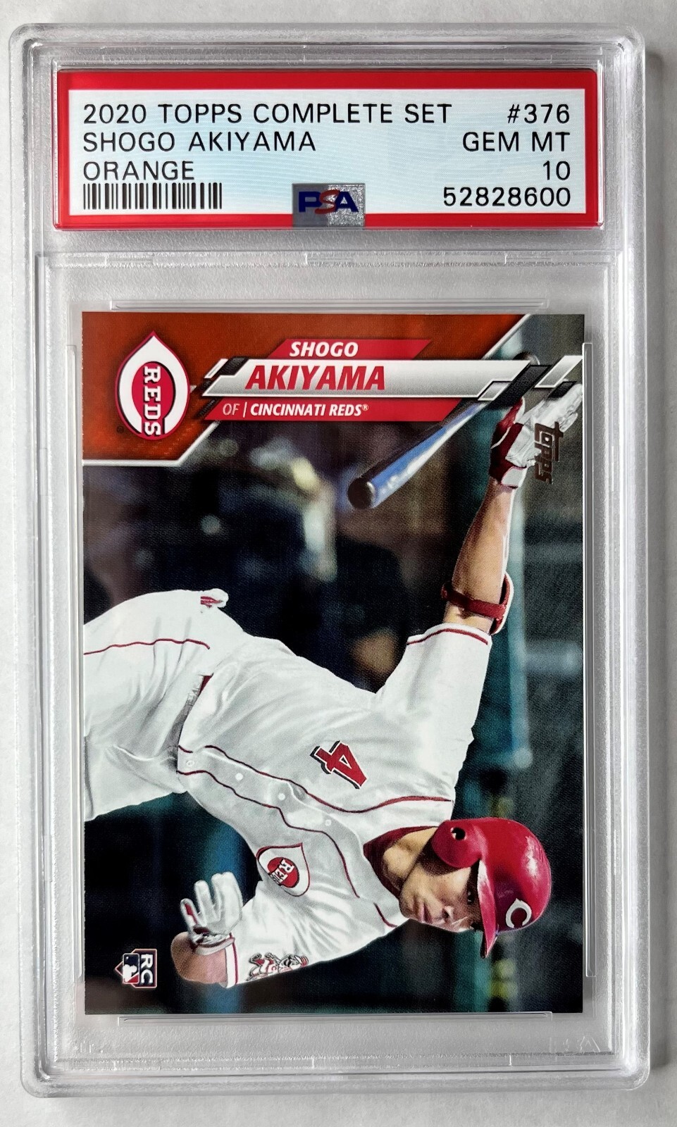 2020 Topps Complete Shogo Akiyama Orange SP Rookie Card RC #376 PSA 10