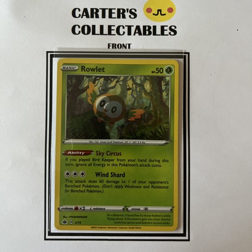 Pokemon Karte Rowlet 2/15 McDonalds 2022 Promo Holo Rare Near Mint