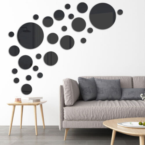 32 un. pegatinas de pared azulejos calcomanías de espejo circular autoadhesivas para decoración del hogar dormitorio - Imagen 10 de 15