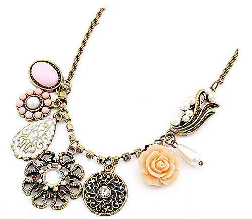 Stylish Women Jewelry Pendant Chain Crystal Choker Chunky Statement Bib Necklace - Picture 26 of 68