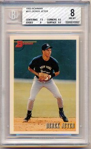 1993-BOWMAN-DEREK-JETER-511-BGS-8-NM-MT-ROOKIE-C2557