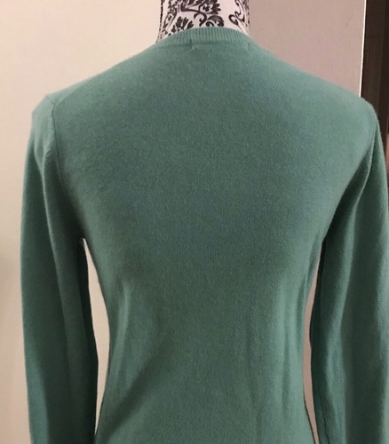 UNIQLO Mint Green Cashmere Round Neck Pullover Sweater 32 In Chest - Sz XS - Picture 11 of 11