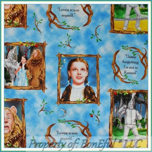 BonEful Fabric FQ Cotton Quilt Block Patch Wizard of Oz Child Applique Boutique - Picture 8 of 11