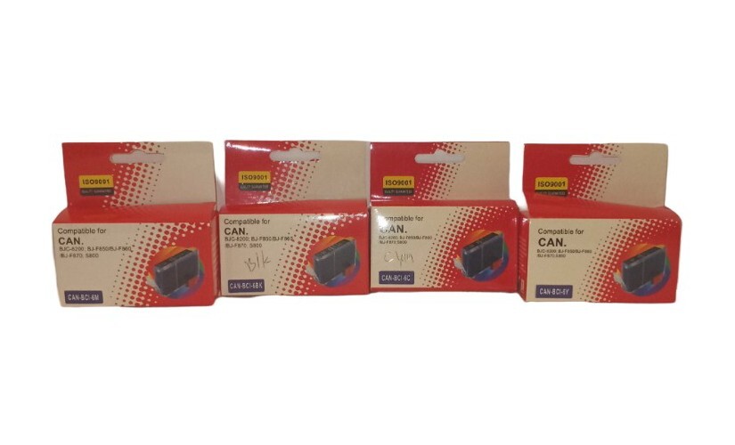 Canon Ink Cartridges BCI-6 Bundle: Magneta, Black,  Cylan, Yellow (4 Cartridges)