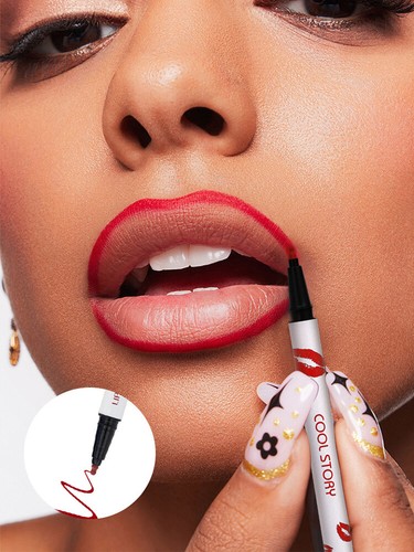 Delineador de labios Cool Story, delineador de labios líquido de larga duración, lápiz labial de larga duración  - Imagen 13 de 28