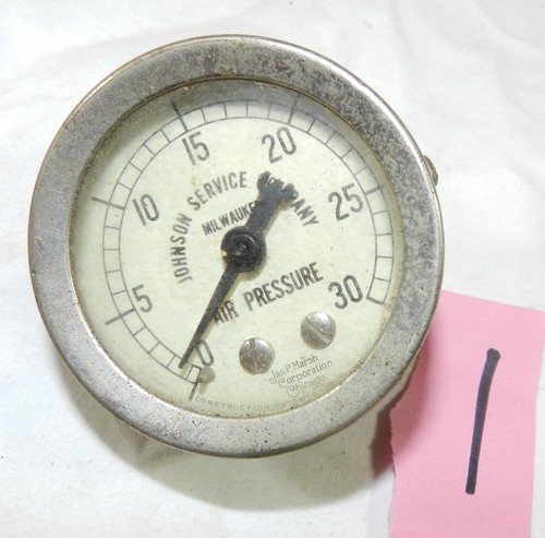Lot 1 - Vintage Johnson Service Company Luftdruckmessgerät - 2 3/16" breit - Bild 1 von 5