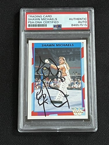SHAWN MICHAELS 1995 MERLIN WWF SIGNED AUTOGRAPHED CARD PSA/DNA CERTIFIED - Picture 1 of 2