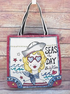 Details About Brighton Seas The Day Canvas Tote Bag