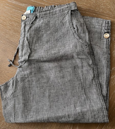 Traje capri y camisa blanco y negro Fresh Produce 2 piezas talla mediana - Imagen 8 de 12