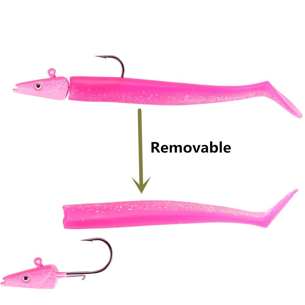 Soft Swimbaits Silicone Fishing Lures Rigged Lead Head Jigs Soft Lure Bass Swim - Image 7