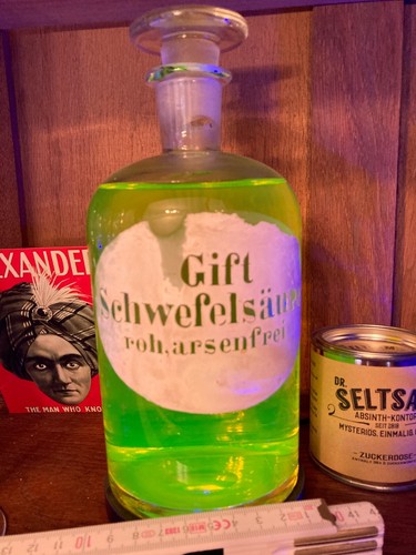 Alte "GIFT" Apothekerflasche, beleuchtet...! - Bild 6 von 16