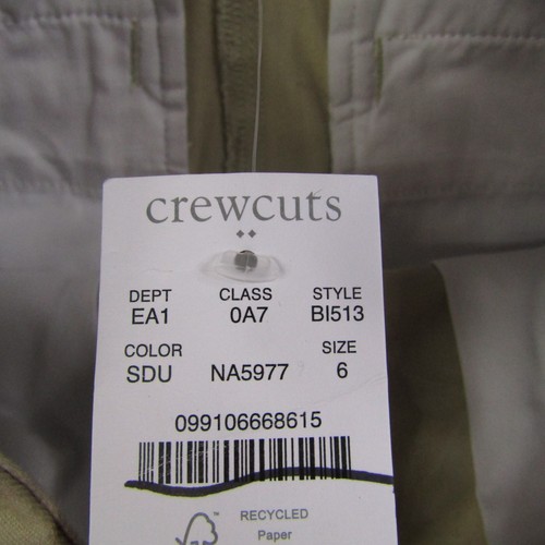 J Crew NEW NWT Girls 6 Beige Chino Pants Button Front - Picture 3 of 5